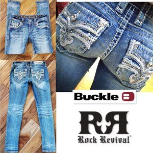 ROCK REVIVAL Jena Low Rise Skinny Jeans The Buckle Size 27